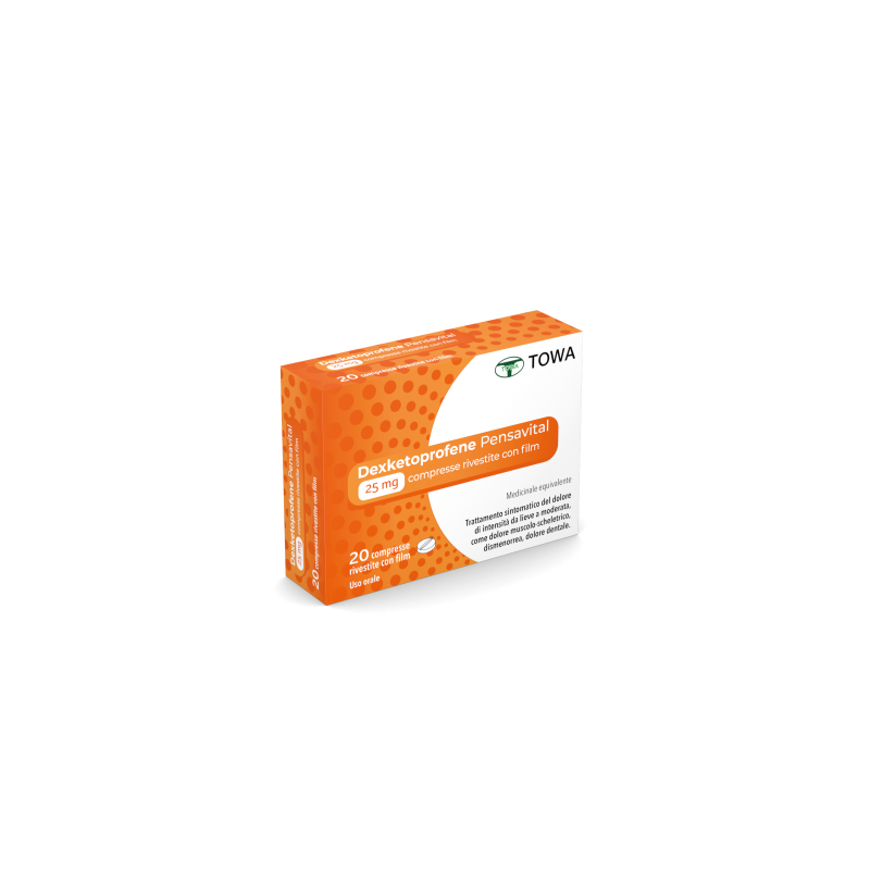 Dexketoprofene 25 mg 20 Compresse – Antidolorifico Antinfiammatorio per il Trattamento del Dolore Acuto