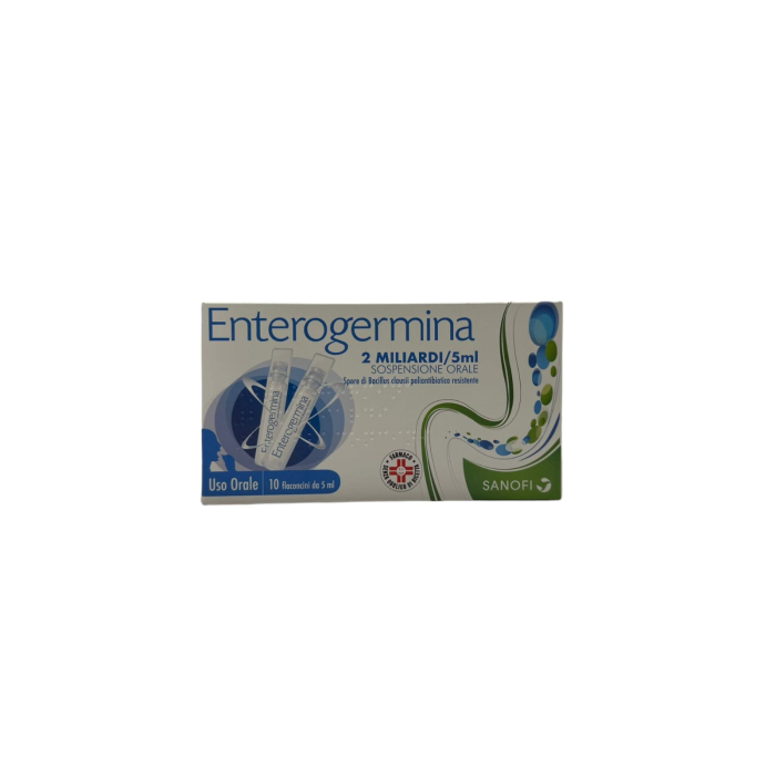 Enterogermina 2 Miliardi per 5 ml Sospensione Orale 10 Flaconcini Probiotico per Flora Batterica Intestinale di Bambini e Adulti Enterogermina 2 Miliardi per 5 ml Sospensione Orale 10 Flaconcini Probiotico per Flora Batterica Intestinale di Bambini e Adulti