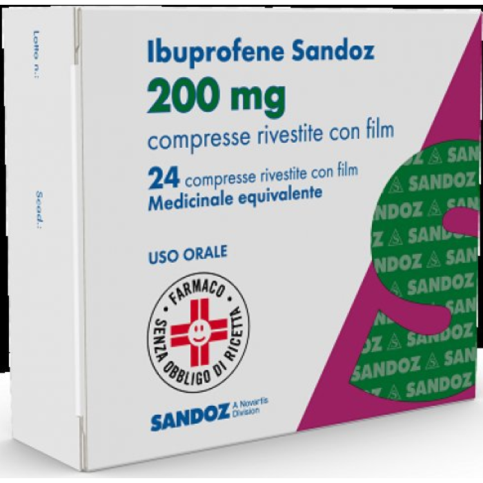Ibuprofene Sandoz 200 mg 24 compresse rivestite con film