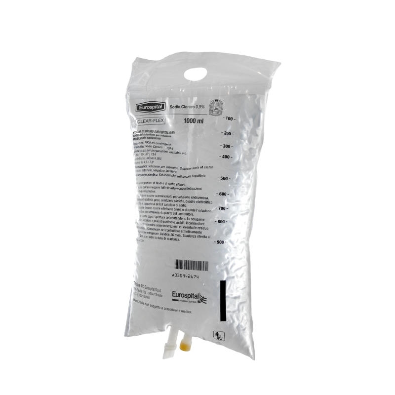 Sodio Cloruro sacca 0,9% Eurospital 1000ml