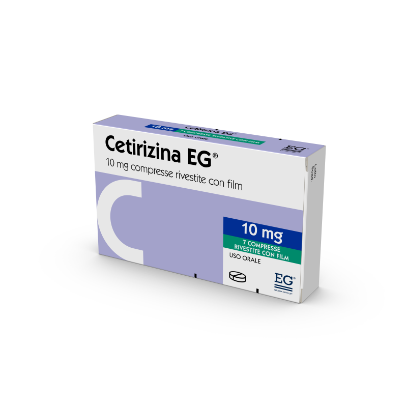 Cetirizina 10 mg Compresse Rivestite con Film 7 Compresse Antistaminico per Allergia