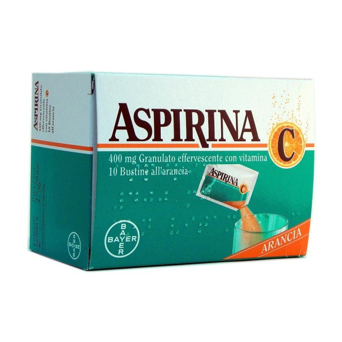 Aspirina C Antinfiammatorio e Antidolorifico per Influenza e Febbre con Vitamina C 10 Buste Arancia Aspirina C Antinfiammatorio e Antidolorifico per Influenza e Febbre con Vitamina C 10 Buste Arancia