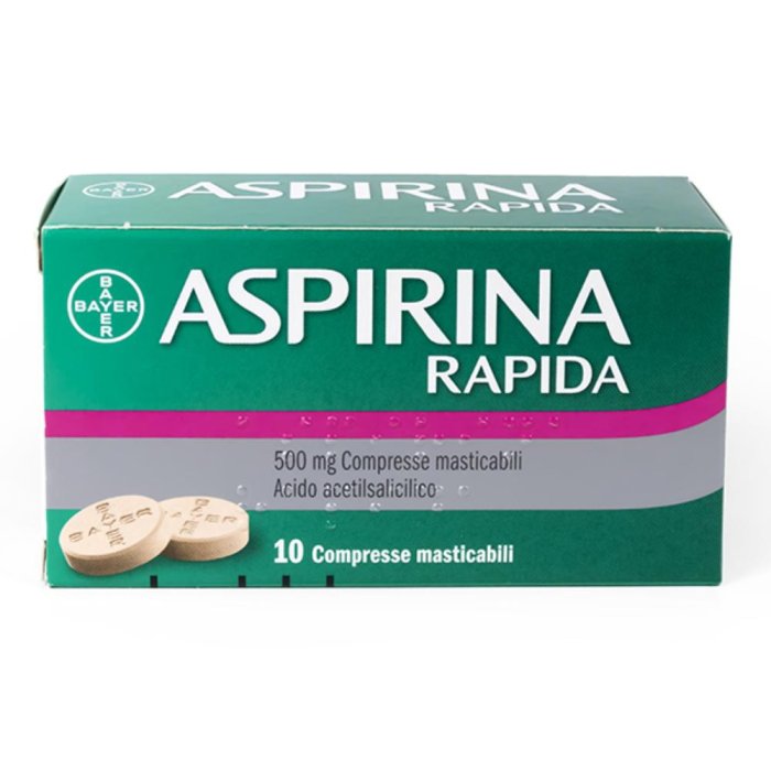 ASPIRINA Rap.500mg 10 Cpr Mast ASPIRINA Rap.500mg 10 Cpr Mast