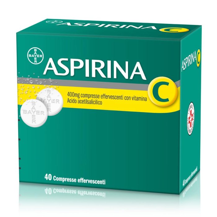 Aspirina C Antinfiammatorio Antidolorifico per Influenza Raffreddore e Febbre con Vitamina C 40 Cpr Aspirina C Antinfiammatorio Antidolorifico per Influenza Raffreddore e Febbre con Vitamina C 40 Cpr
