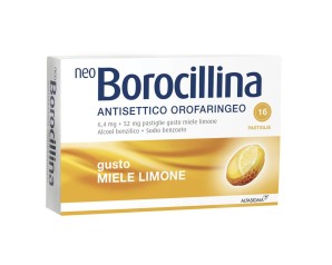 Neoborocillina Antisettico Orofaringeo Miele Limone 16 Pastiglie 