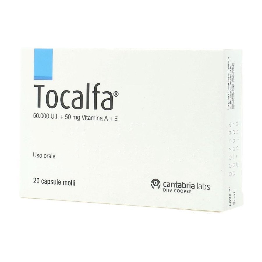Tocalfa 50.000 Ui + 50 Mg Capsule Molli 20 Capsule Molli Tocalfa 50.000 Ui + 50 Mg Capsule Molli 20 Capsule Molli