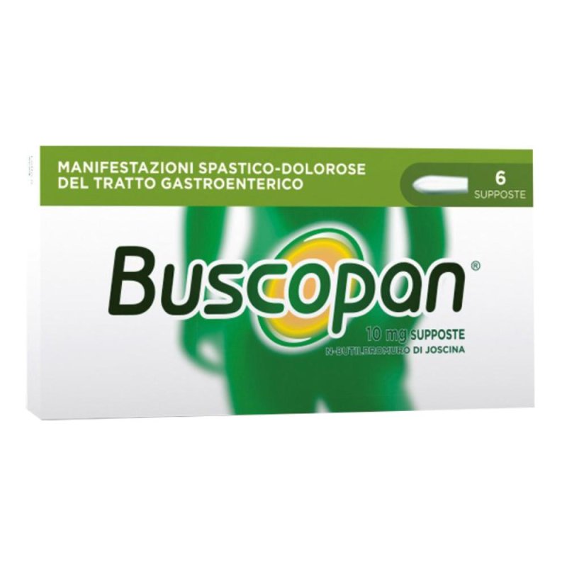 Buscopan Per Mal di Pancia Crampi Dolori Addominali 6 Supposte