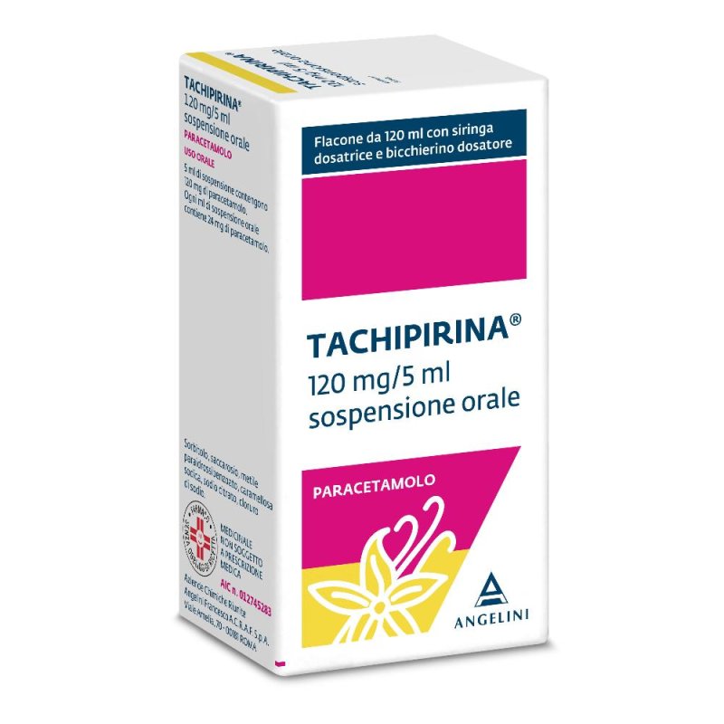 Tachipirina Sospensione 120ml/120mg Trattamento per Febbre e Dolore nei Bambini