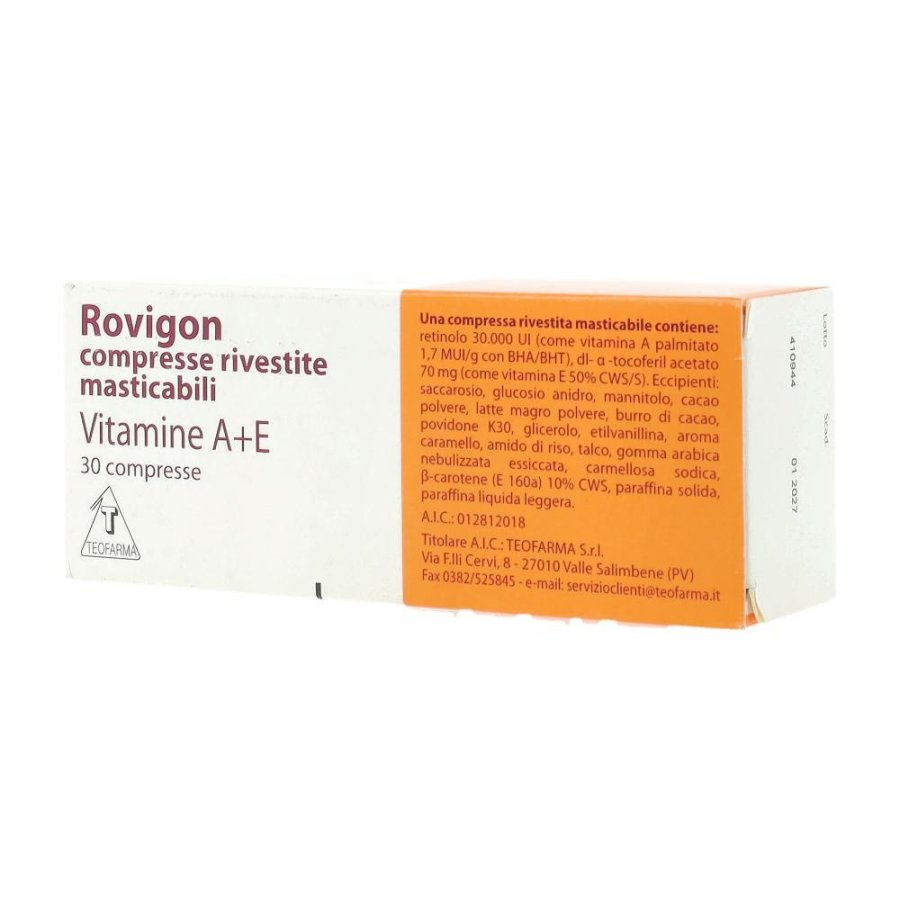 Rovigon Compresse Rivestite Masticabili 30 Compresse Rovigon Compresse Rivestite Masticabili 30 Compresse