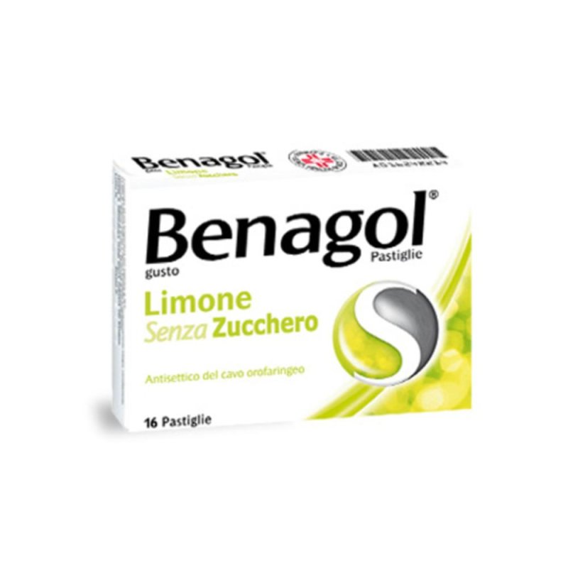 Benagol Pastiglie Gusto Limone Senza Zucchero​ e Antisettico del Cavo Orale, 24 Pastiglie