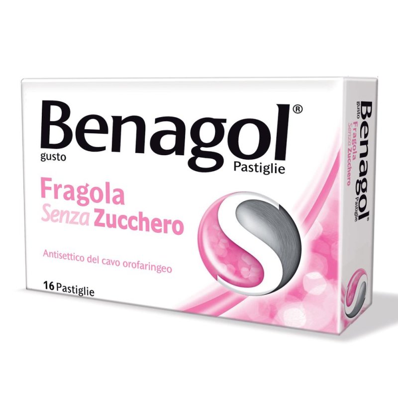 Benagol Pastiglie Gusto Fragola Senza Zucchero 16 Pastiglie Benagol Pastiglie Gusto Fragola Senza Zucchero 16 Pastiglie