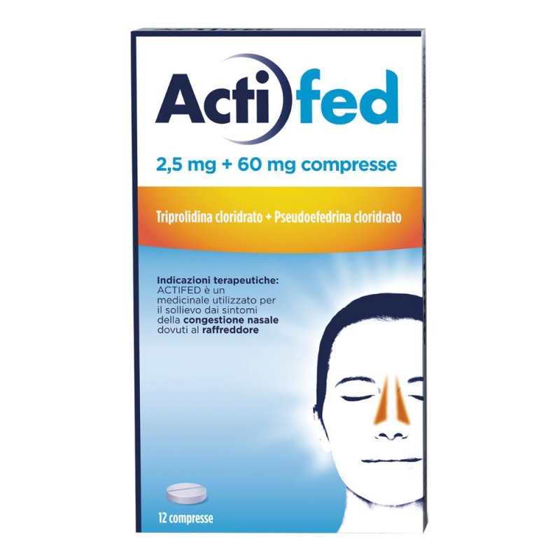 Actifed 2,5 Mg + 60 Mg Compresse 12 Compresse Actifed 2,5 Mg + 60 Mg Compresse 12 Compresse