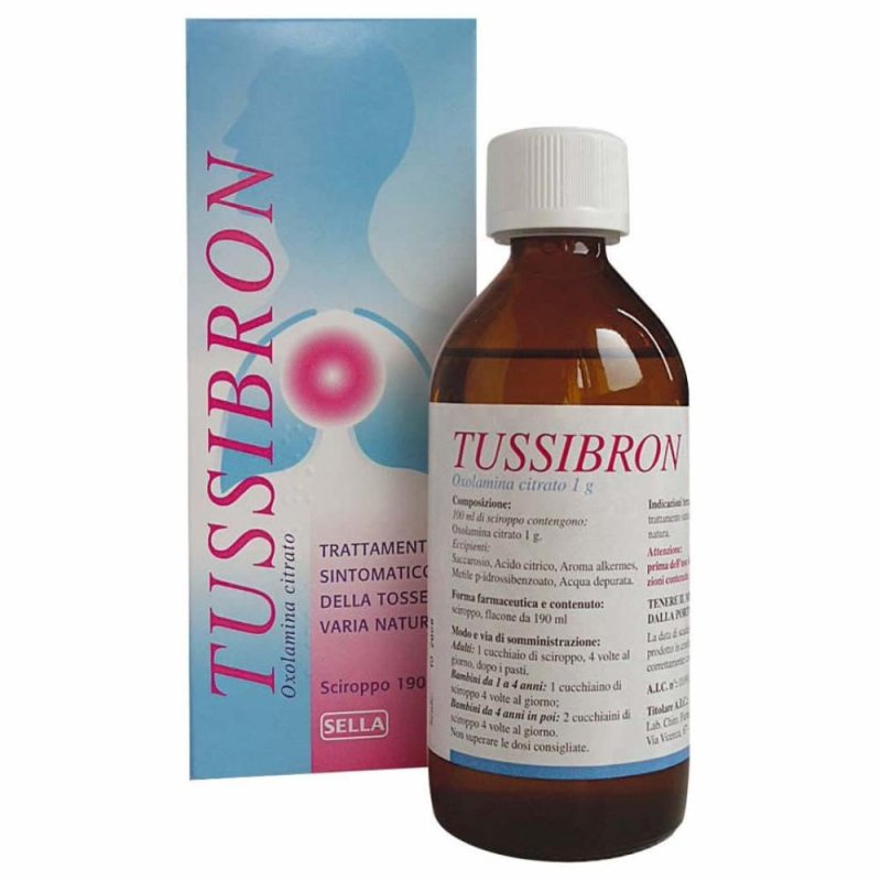 Tussibron Sciroppo 190 ml Fluidificante Mucolitico per Tosse Grassa e Catarro Tussibron Sciroppo 190 ml Fluidificante Mucolitico per Tosse Grassa e Catarro