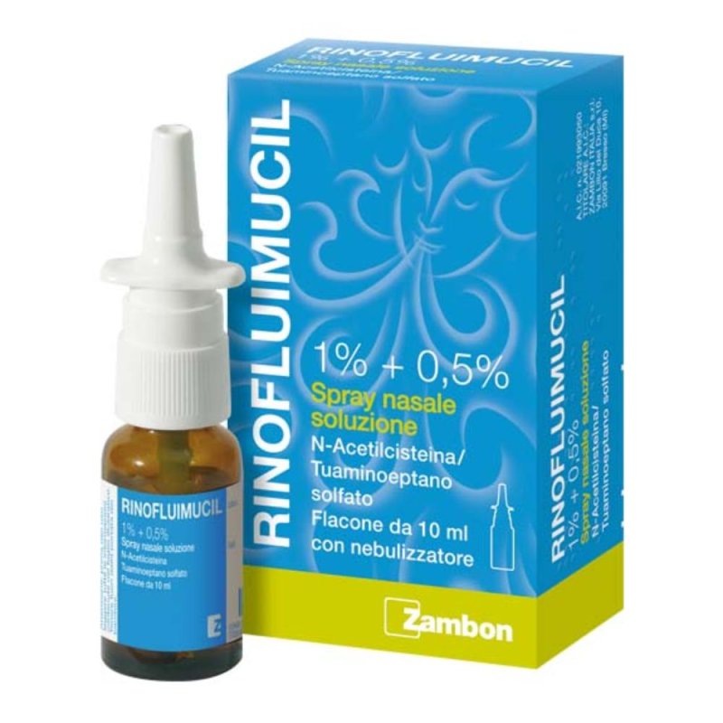 Rinofluimucil 1% + 0,5% Spray Nasale Soluzione Flacone 10 Ml Rinofluimucil 1% + 0,5% Spray Nasale Soluzione Flacone 10 Ml