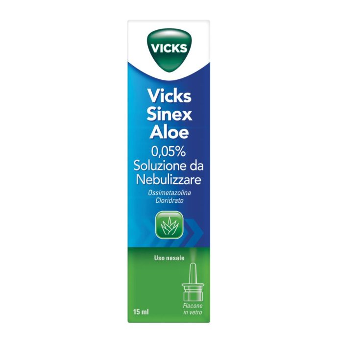 Vicks Sinex Aloe Aloe 0,05% Soluzione Da Nebulizzare Flacone Nebulizzatore 15 Ml Vicks Sinex Aloe Aloe 0,05% Soluzione Da Nebulizzare Flacone Nebulizzatore 15 Ml