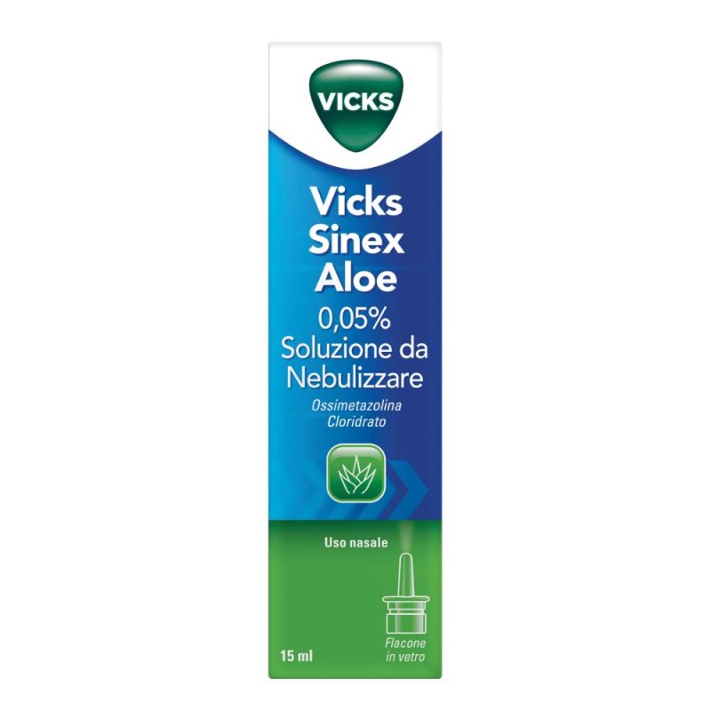 Vicks Sinex Aloe Aloe 0,05% Soluzione Da Nebulizzare Flacone Nebulizzatore 15 Ml