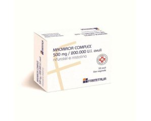Macmiror Complex Trattamento per igiene vaginale 12 ovuli vaginali 500 mg + 200.000 Unita' Internazionali