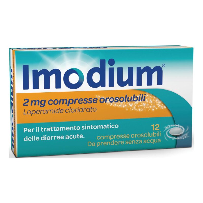 Imodium 2 Mg 12 Compresse Orosolubili per diarree acute Imodium 2 Mg 12 Compresse Orosolubili per diarree acute