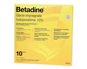 Betadine 10% Garze Impregnate 10 Garze