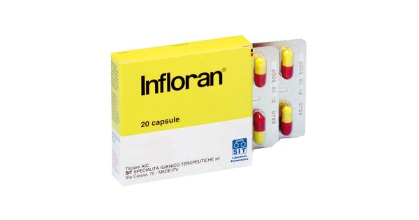 Infloran 20 capsule 0,25 g integratore con fermenti lattici per ...
