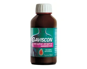 Gaviscon 500 Mg/10 Ml + 267 Mg/10 Ml Sospensione Orale Flacone 200 Ml