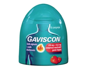 Gaviscon 250 Mg + 133,5 Mg Compressa Masticabile Gusto Fragola 16 Compresse In Contenitore Con Tappo A Scatto