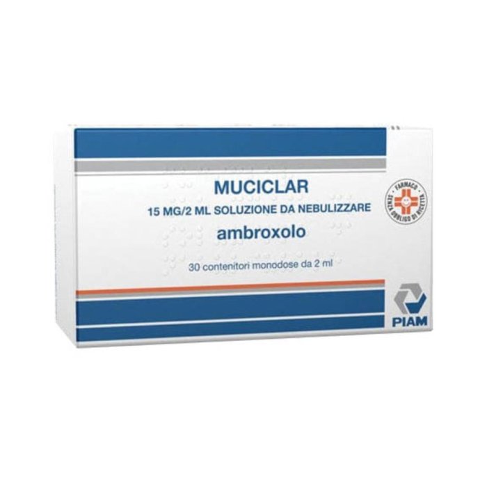 Muciclar 15 Mg/ 2 Ml Soluzione Da Nebulizzare 30 Contenitori Monodose Da 2 Ml Muciclar 15 Mg/ 2 Ml Soluzione Da Nebulizzare 30 Contenitori Monodose Da 2 Ml