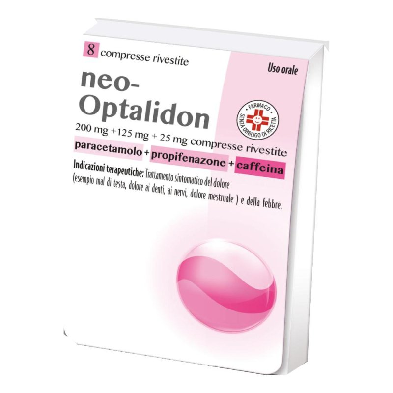 Neooptalidon 200 Mg + 125 Mg + 25 Mg Compresse Rivestite 8 Compresse In Blister Pvc/Al Neooptalidon 200 Mg + 125 Mg + 25 Mg Compresse Rivestite 8 Compresse In Blister Pvc/Al