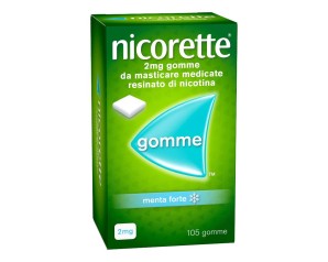 Nicorette gomme da masticare 2 mg – gusto menta forte 105 pezzi
