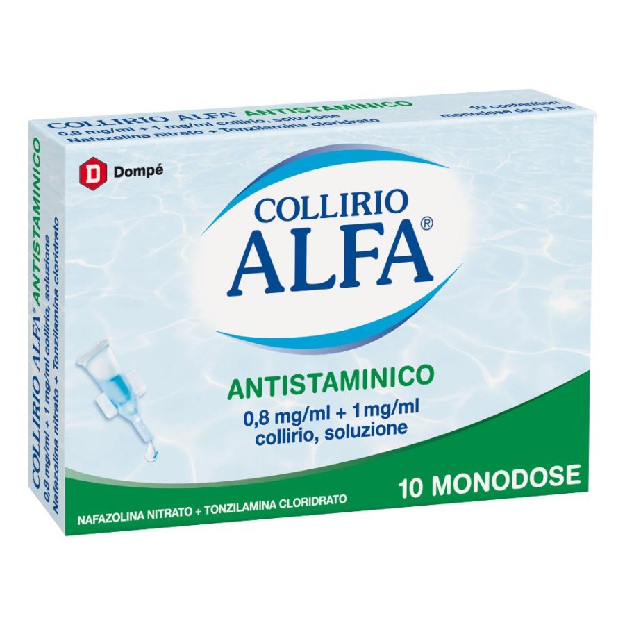Collirio Alfa Antistam 0,8 Mg/Ml + 1 Mg/Ml Collirio, Soluzione 10 Contenitori Monodose 0,3 Ml