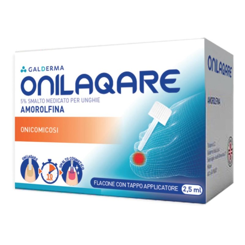 Onilaqare 5% Amorolfina Smalto Medicato Unghie Onicomicosi + Applicatore 2.5ml