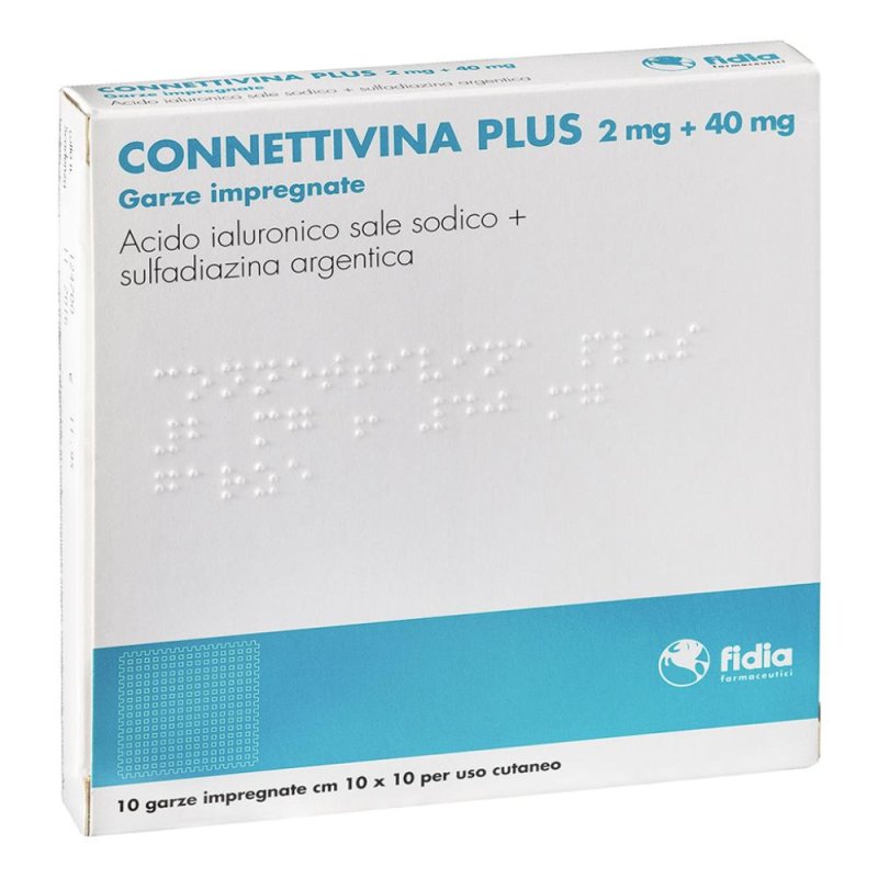 Connettivina Plus Garze 10x10 centimetri per Ferite e Ustioni &ndash; Garze Sterili Lenitive