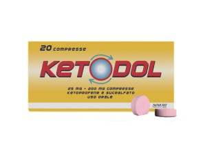Ketodol 25 Mg + 200 Mg Compresse 20 Compresse