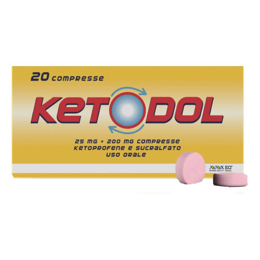 Ketodol 20 compresse antinfiammatorio per dolori acuti, mal di testa e mal di denti - EG SpA