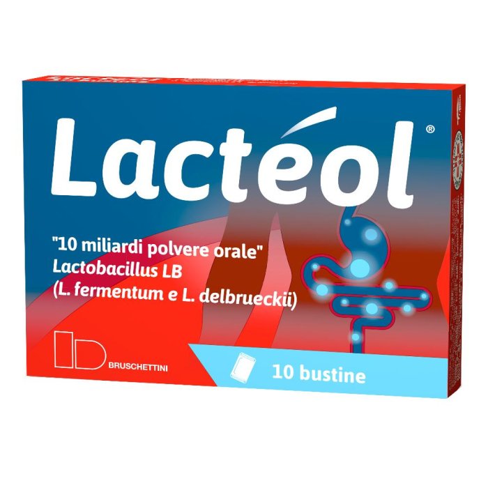 Lacteol Forte 10 Bustine Fermenti Lattici Vivi 10 Miliardi Probiotico per Equilibrio della Flora Intestinale Lacteol Forte 10 Bustine Fermenti Lattici Vivi 10 Miliardi Probiotico per Equilibrio della Flora Intestinale