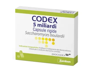 Codex 5 Miliardi Capsule Rigide Saccharomyces boulardii, 12 Capsule