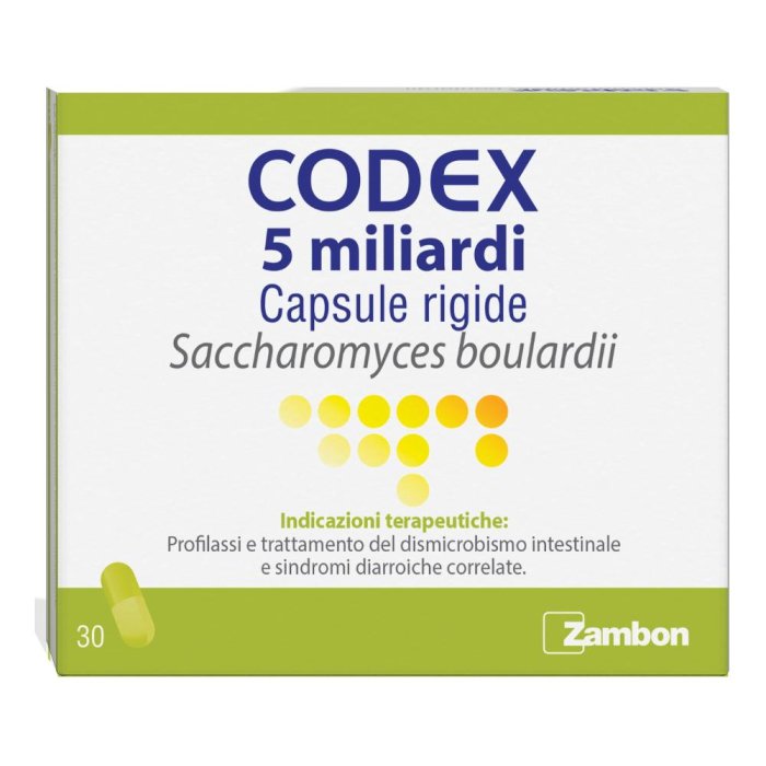 Codex 30 Capsule Da 5 Miliardi 250 mg Blister Codex 30 Capsule Da 5 Miliardi 250 mg Blister