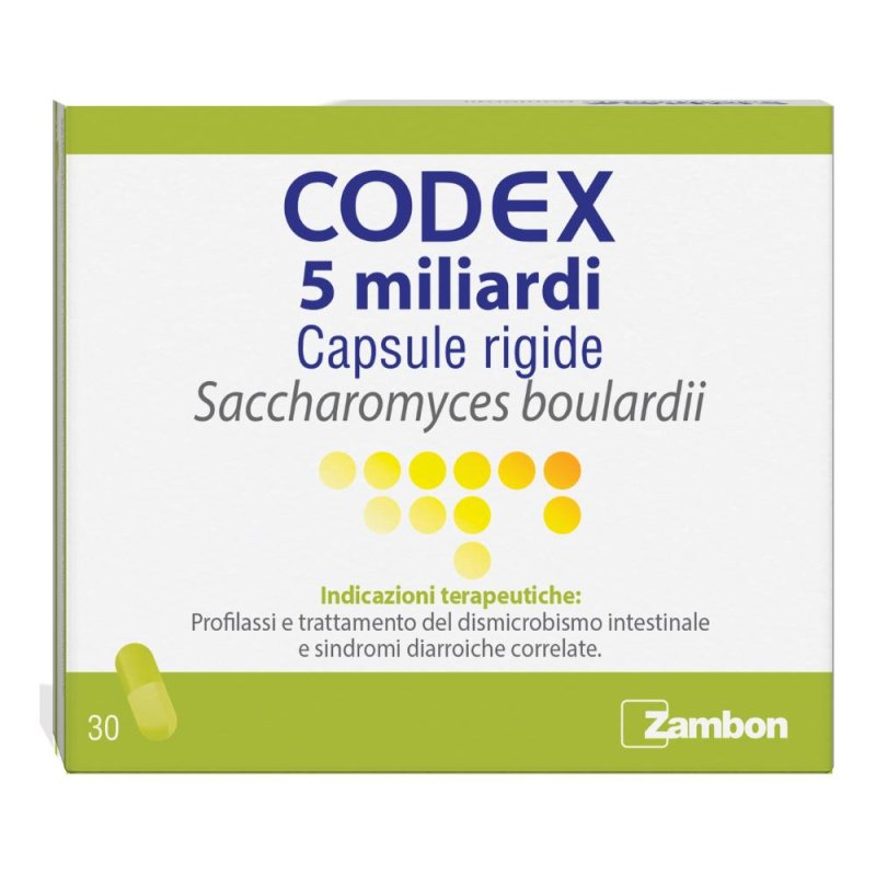 Codex 30 Capsule Da 5 Miliardi 250 mg Blister Codex 30 Capsule Da 5 Miliardi 250 mg Blister