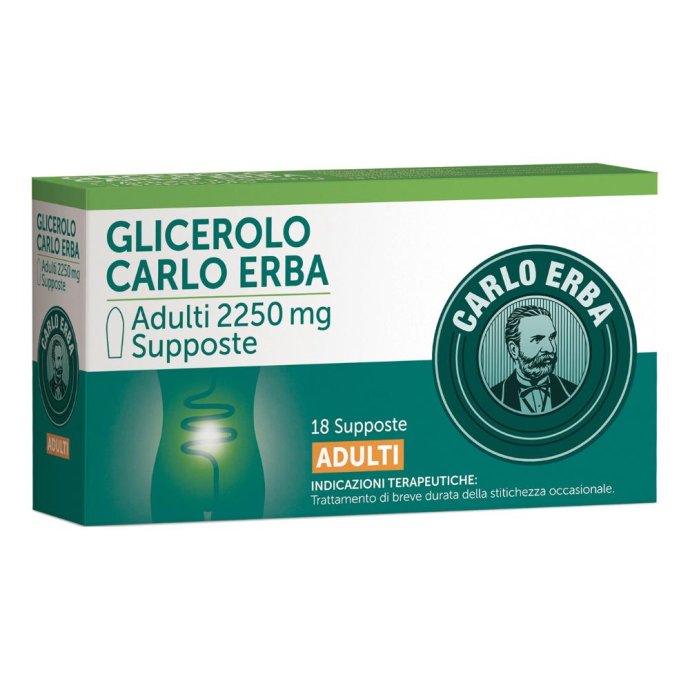 Glicerolo Carlo Erba Adulti 2250 mg 18 Supposte Glicerolo Carlo Erba Adulti 2250 mg 18 Supposte