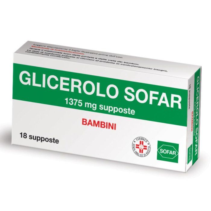 Alfasigma Glicerolo Bambini 1375mg Trattamento Stitichezza Occasionale 18 Supposte Alfasigma Glicerolo Bambini 1375mg Trattamento Stitichezza Occasionale 18 Supposte