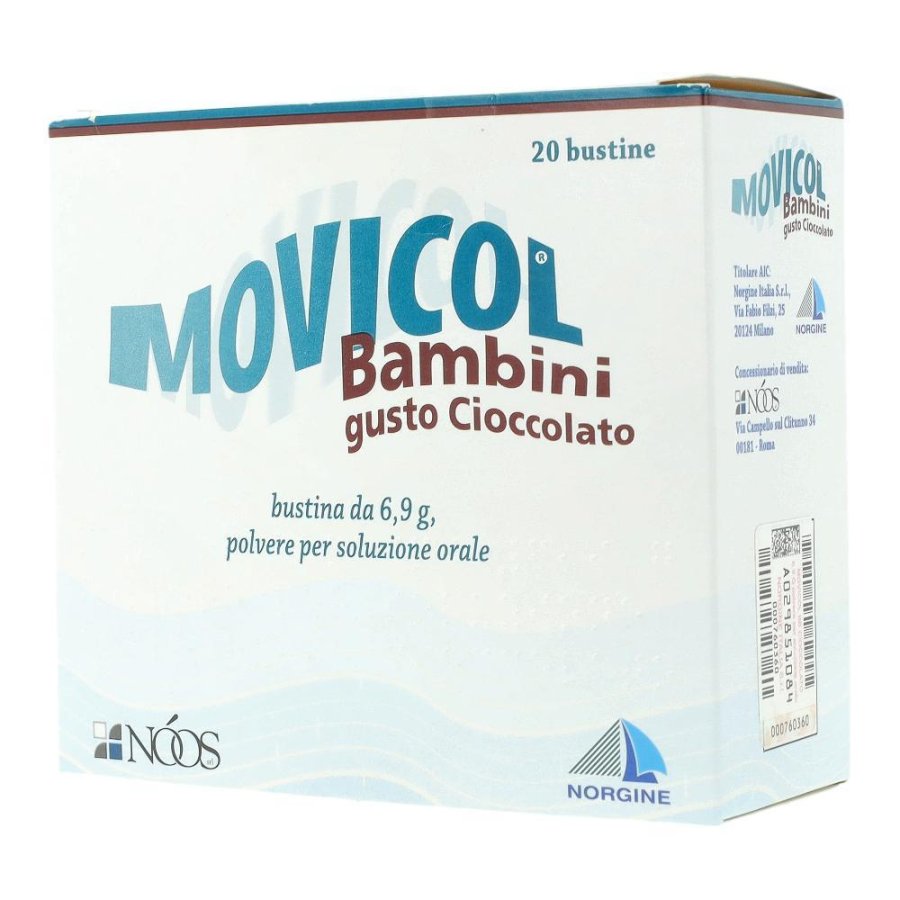 Movicol Bambini 6,9 G Polvere Per Soluzione Orale Gusto Cioccolato 20 Bustine Movicol Bambini 6,9 G Polvere Per Soluzione Orale Gusto Cioccolato 20 Bustine