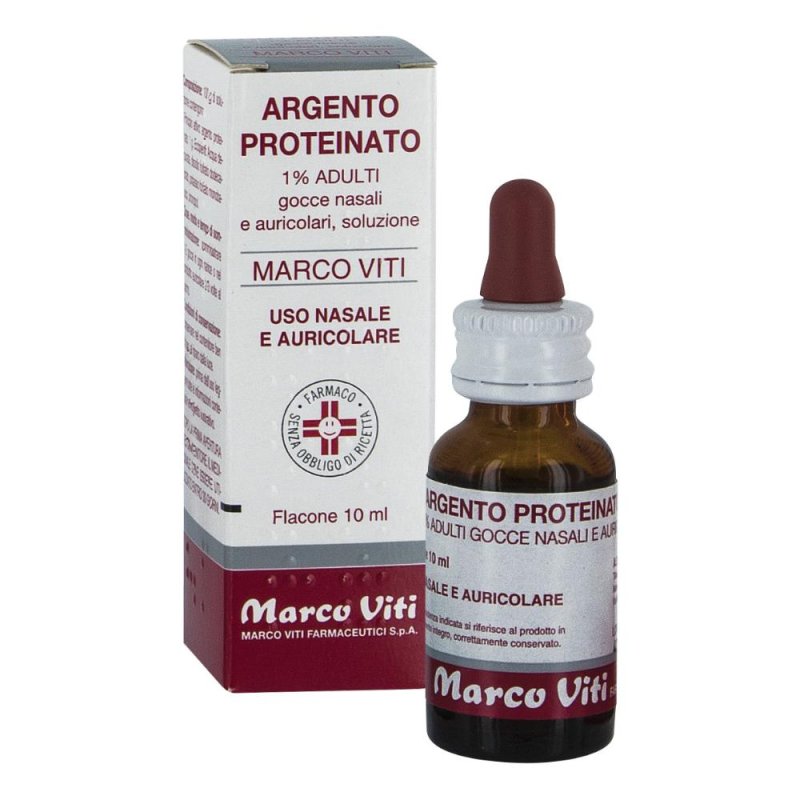 Argento Proteinato 1% Gocce Nasali Viti a Base di Argento per Igiene Nasale Argento Proteinato 1% Gocce Nasali Viti a Base di Argento per Igiene Nasale