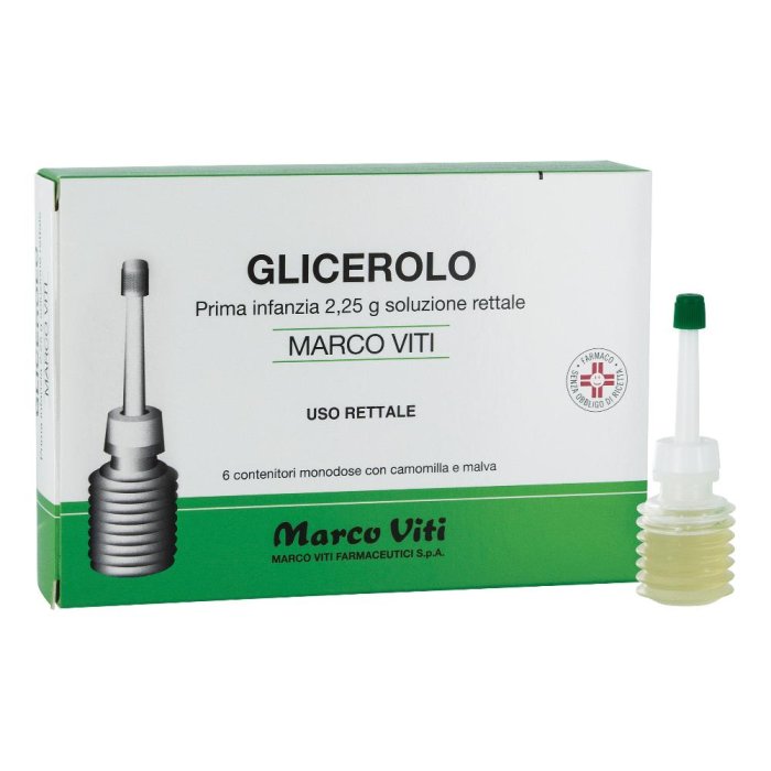 Glicerolo Viti Microclismi 2,25 g 6 Unit&agrave; Lassativo Rettale per Stitichezza