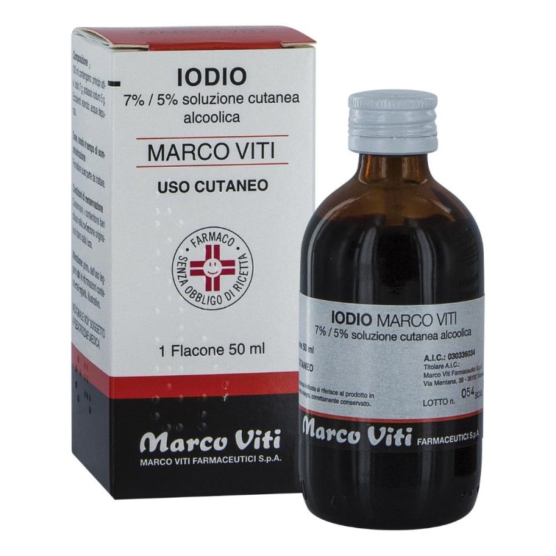 Tintura di Iodio Viti 50 Millilitri Soluzione Cutanea Disinfettante Antisettica per Pelle Tintura di Iodio Viti 50 Millilitri Soluzione Cutanea Disinfettante Antisettica per Pelle