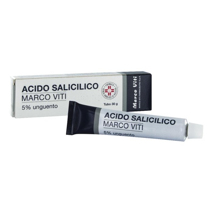 Acido Salicilico Mv 5% Unguento per Psoriasi Acne Seborrea Verruche Calli Eczema e Ittiosi, 30g