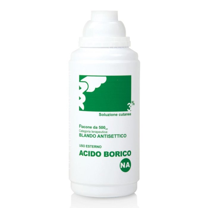 Acido Borico 3% Soluzione Cutanea Antisettica 500ml Acido Borico 3% Soluzione Cutanea Antisettica 500ml