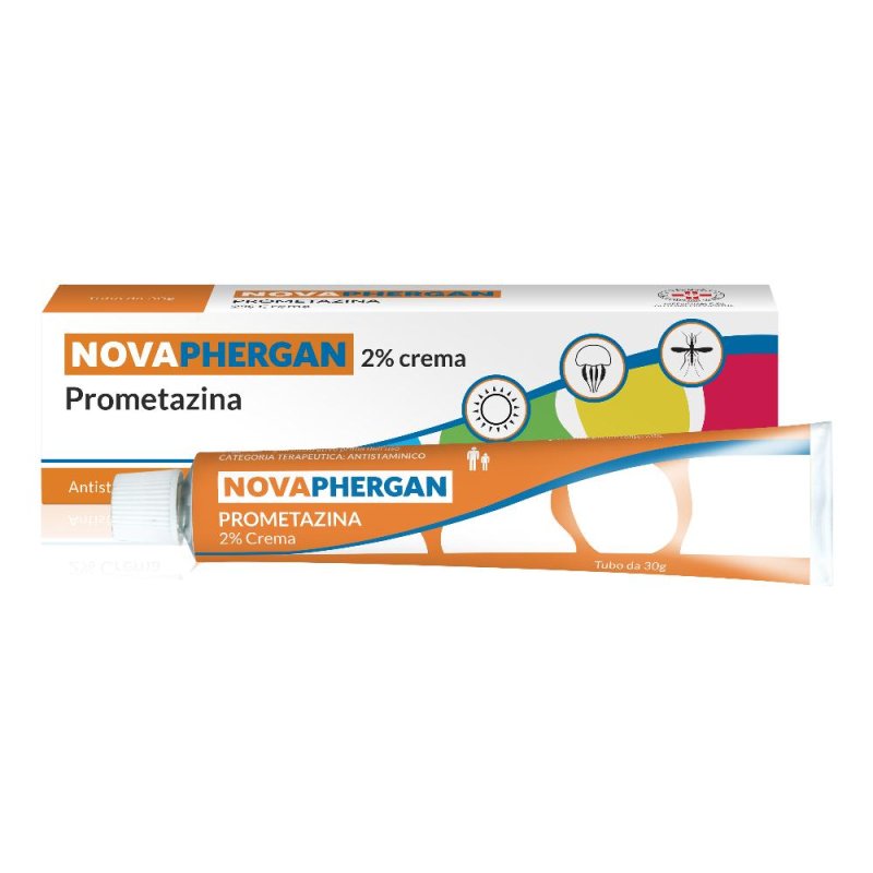 Novaphergan Crema 2% 30 g Antistaminica Cutanea per Prurito, Allergie della Pelle e Punture di Insetti Novaphergan Crema 2% 30 g Antistaminica Cutanea per Prurito, Allergie della Pelle e Punture di Insetti