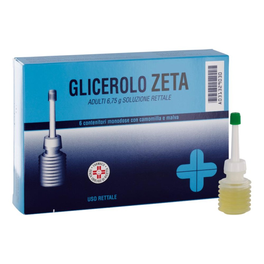 Glicerolo Zeta Adulti 6,75 G Soluzione Rettale 6 Contenitori Monodose Con Camomilla E Malva