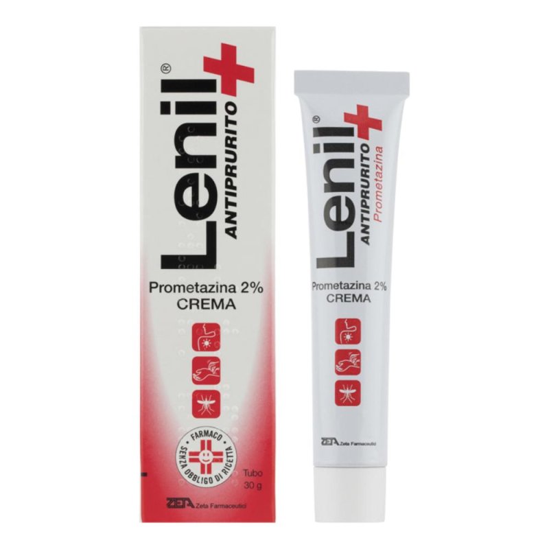 Lenil Antiprurito 2 % Crema Prometazina Cloridrato per Punture d&acirc;Insetto e Irritazioni Cutanee Localizzate 30g