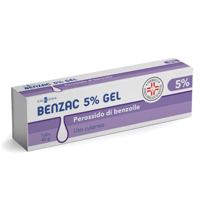 Benzac 5% gel 40 g per acne e brufoli con perossido di benzoile Benzac 5% gel 40 g per acne e brufoli con perossido di benzoile